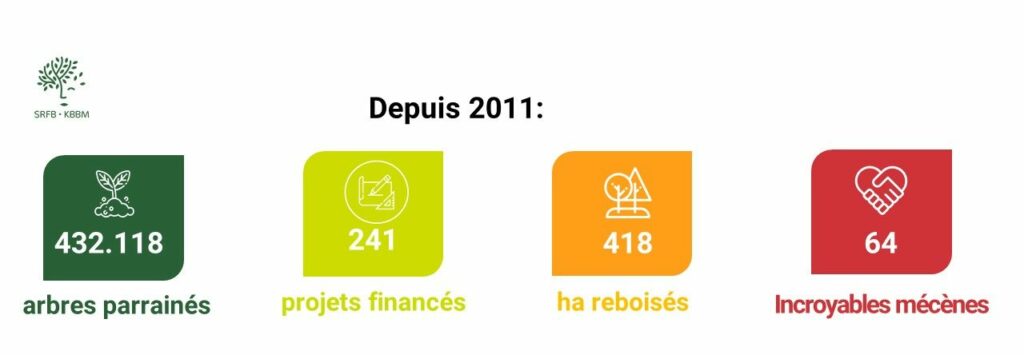 Chiffre sur les plantations, Trees for Future, Sponsors